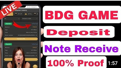BDG Win app deposit problem | BDG Game deposit money not received | BDG win deposit failed