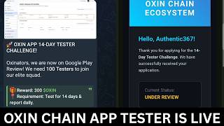 How to join and participate in Oxin chain Playstore app testing and get free 300 Oxin tokens.