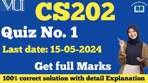 CS202 Quiz 1 solution 2024|| cs202 quiz no 1 solution by learning with universe ✨️