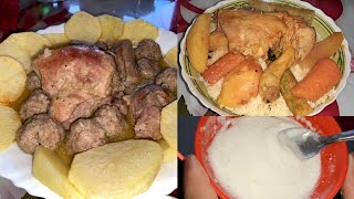 طاجين مثوم تاع الأعراس 🧄🥩وصفة تبييض الاسنان 🪥🦷روتين فالواعر ♥️🌷