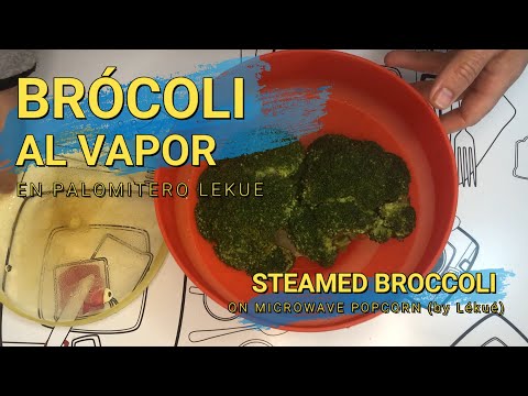 Brócoli al vapor en Palomitero Lekue