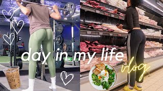 exiting my LAZY GIRL Era: learning to be healthy &amp; productive | grocery shopping | gym + cooking