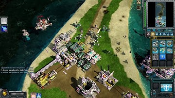 Epic War MOD : C&C Red Alert 3 , Treasure Island . 3v3 Vs Brutal Ai , Custom map , 2018 HD