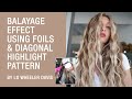 Balayage Effect Using Foils & Diagonal Highlight Pattern by Lo Wheeler Davis | Kenra Color