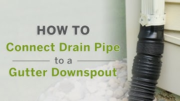How to Connect Buried Drain Pipe to a Gutter Downspout with Flex-Drain Flexible Adapters