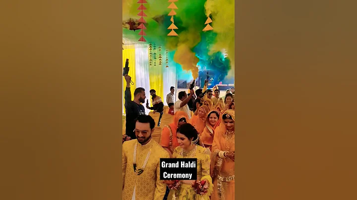Grand Haldi Ceremony| Bride Groom Entry #tdsevents #bridegroomentry #haldiceremony