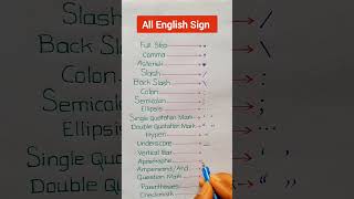 All English Sign/Symbols