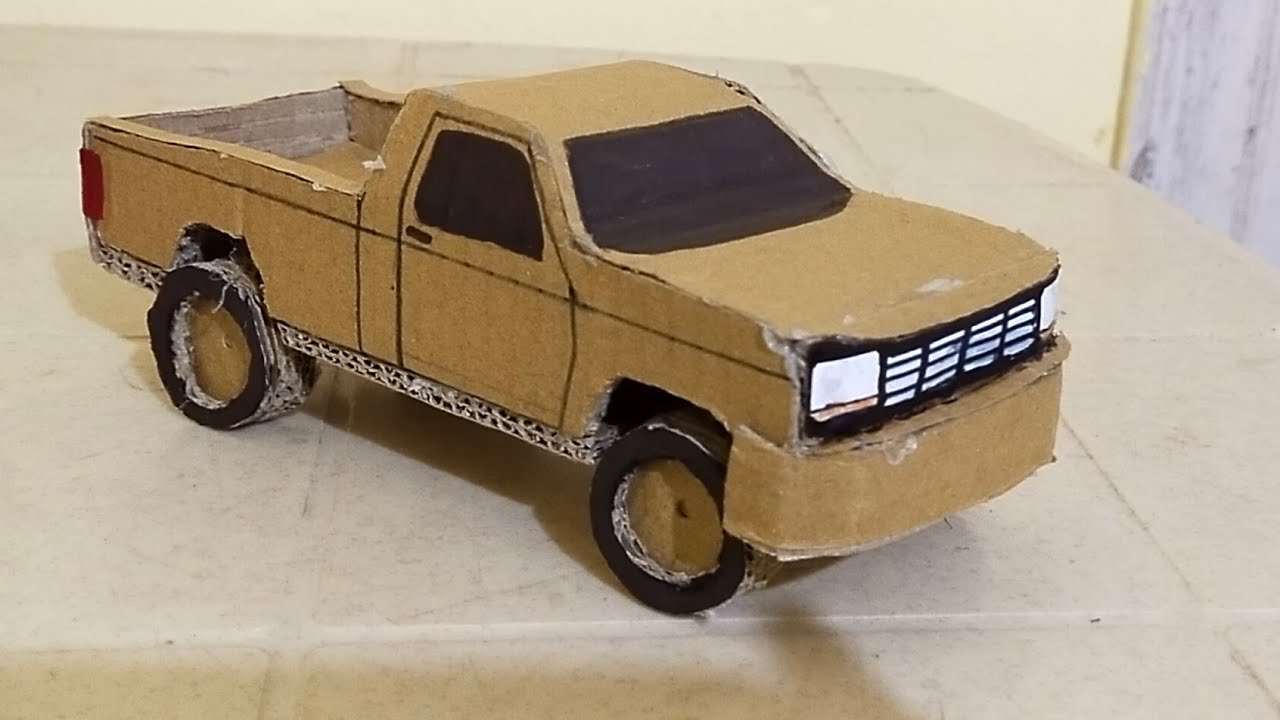 cardboard car/ford f150/how to make a car from cardboard YouTube