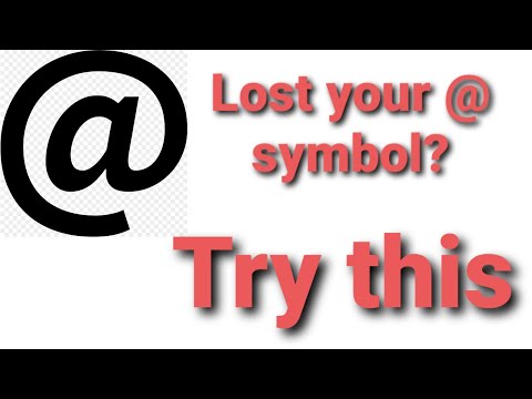 How to get the @ at symbol back on your keyboard Shift 2 quotes 