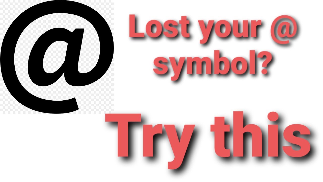 How to get the @ at symbol back on your keyboard Shift 19 quotes " " @ @