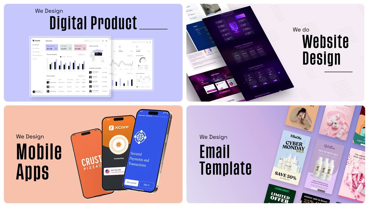 Pixelfit Digital Agency Showreel 2025 | UI/UX, Web Dev, Motion, Email, Branding for Startups & SaaS