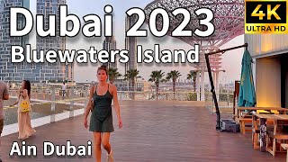 Dubai Bluewaters Island 🇦🇪 Amazing Ain Dubai [ 4K ] Evening Walking Tour