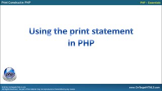 31015-The Print Statement