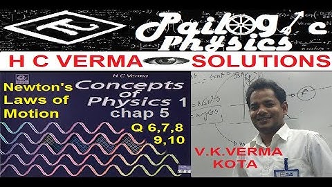 HC VERMA SOLUTIONS| Chapter 5 question 6,7,8,9,10|NEWTON