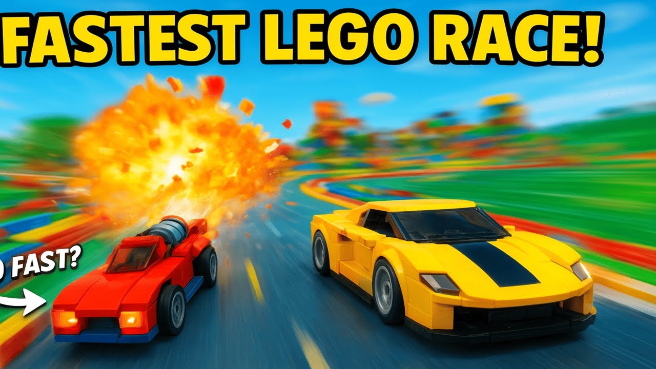 Fastest LEGO Race Ever! Jet Car EXPLODES vs Supercar Wins?! (Unbelievable Speed Test)