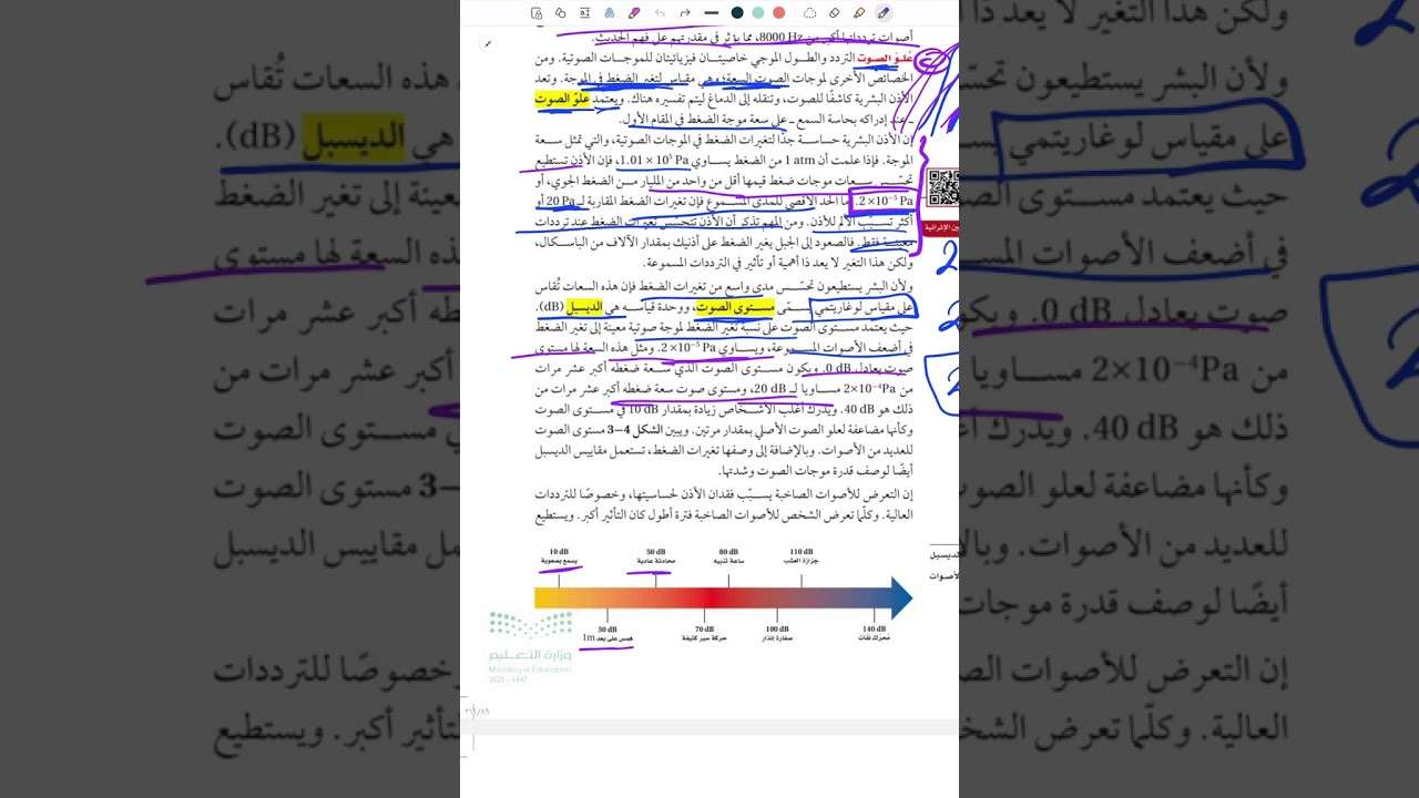 فيزياء3-1 الصف الثالث ثانوي ( تابع درس خصائص الصوت والكشف عنه ) ادراك وتمييز الصوت