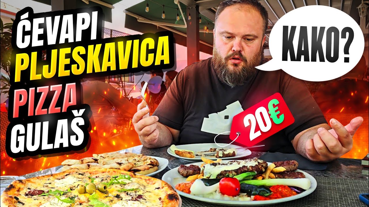 KATASTROFALNO NISKE CENE HRANE u BOSNI na SAMO par KILOMETARA OD HRVATSKE i MORA !!! Restoran CITY