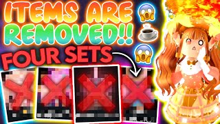FOUR SETS WENT OFFSALE FROM THE ROYALE HIGH SHOP! ROBLOX Royale High Royalloween Preparation Update