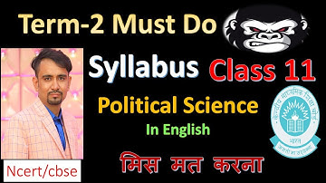 cbse class 11 political science syllabus 2021-22 term 2 ll in english ll term 2 syllabus 2021-22