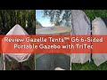 Review Gazelle Tents™ G6 6-Sided Portable Gazebo with TriTech Mesh, Easy Pop-Up Hub Screen Tent, Wat
