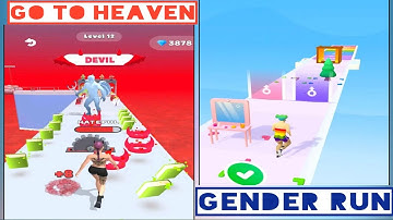 Go To Heaven 😇 OR Hell 👹 -vs- Gender Run ♂️♀️| Android iOS Mobile Gameplay Walkthrough
