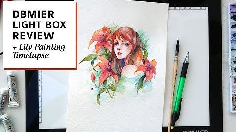DBmier Light box Review + Lily Painting Timelapse