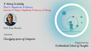 Lecture 1 | Higher algebraic K-Theory of Rings | Prof Girja Shanker | K-theory in totality.