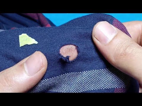 Learn how to invisibly fix a hole in a T-shirt / Keep your clothes