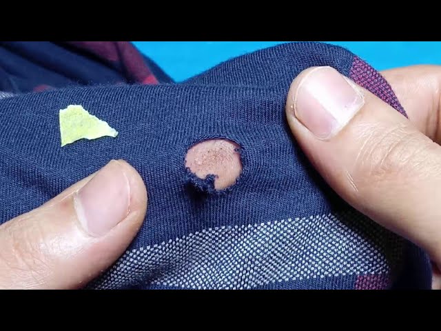 This is how you fix little holes in your clothes! You can also use sti, stitch witchery