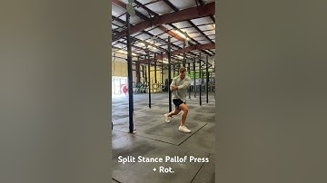 Split Stance Pallof Press + Rotation.