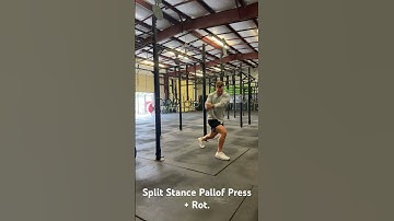 Split Stance Pallof Press + Rotation.