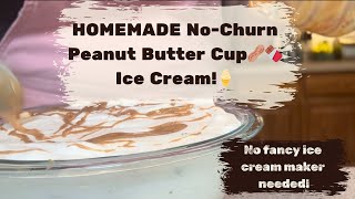 I made HOMEMADE Peanut Butter Cup ICE CREAM (including homemade PB cups) WITHOUT AN ICE CREAM MAKER!
