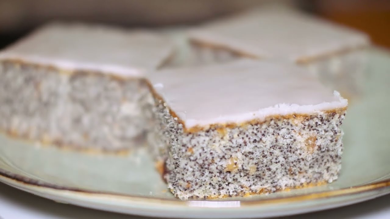 Koláč lenivej ženy - rýchly a jednoduchý makový koláč (titulky) Video recept | Recepty od Agi
