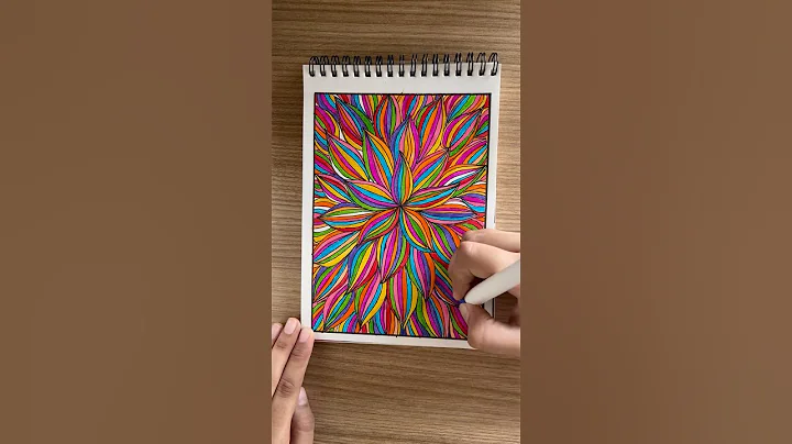 Colourful Zentangle Art #artshorts #easydoodles #relaxingart #stressrelief #calming #quickart #easy