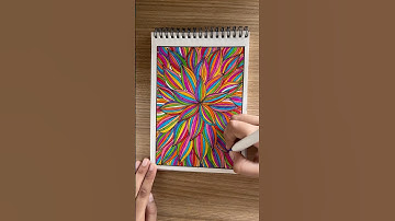Colourful Zentangle Art #artshorts #easydoodles #relaxingart #stressrelief #calming #quickart #easy
