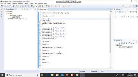 Java Program for calculating Grade of Student
