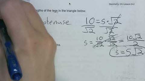 Geometry 8.2 Special Right Triangles