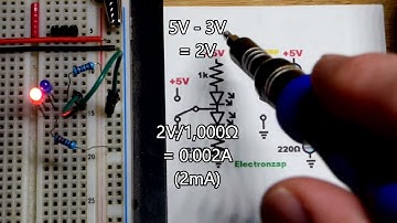 LED Source Hi Red or Sink Low Blue Indicator Circuit Fragment Explained