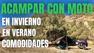 Acampar con moto con comodidades en invierno, verano y concentraciones invernales.