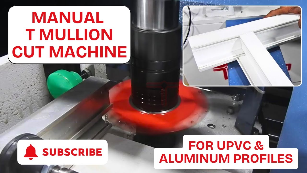 Manual End milling machine for upvc windows | T mullion cutting machine for aluminium windows