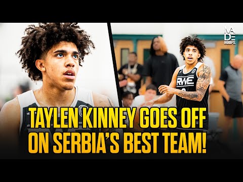 Taylen Kinney CAN'T STOP Getting Buckets 🔥😭 Rod Wave Elite vs. The Best U-19 In Serbia?!