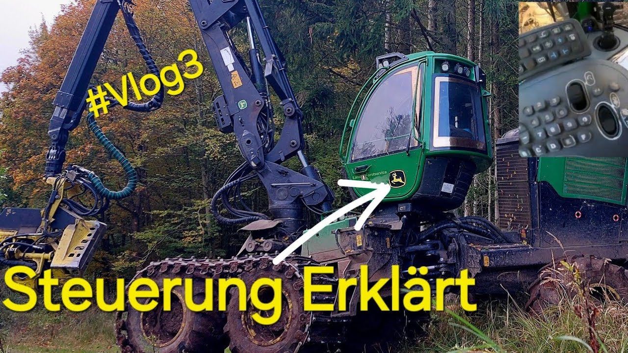 John Deere 1270G Harvester Steuerung erklärt 🌲  Mein Vlog 3 über die Technik ! #harvester #vlog