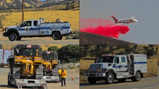 Dozers, Crews, CDF Tankers, Erickson T105 & more on scene of Caliente Fire