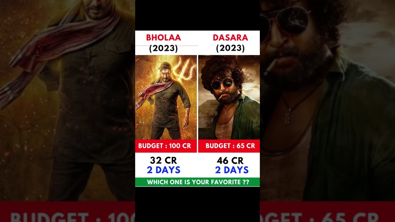 Bholaa vs Dasaraa || Box office collection for day 2 