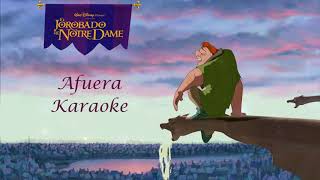 Video thumbnail of "Afuera | El Jorobado de Notre Dame | Karaoke🕊️"