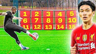 Volley Shot Challenge Vs Takumi Minamino | Japanese Gameshow 🇯🇵🤩