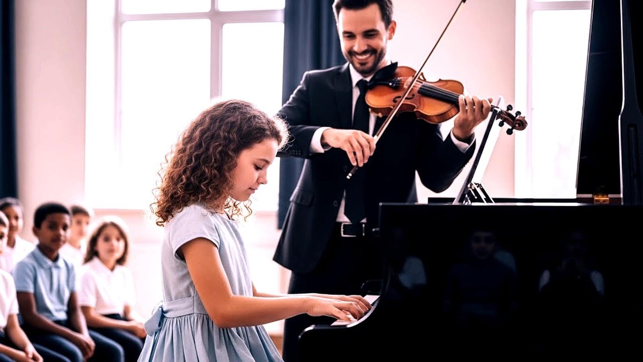 Visually impaired 9-year-old girl plays ‘second waltz’… then André Rieu suddenly stands behind her…