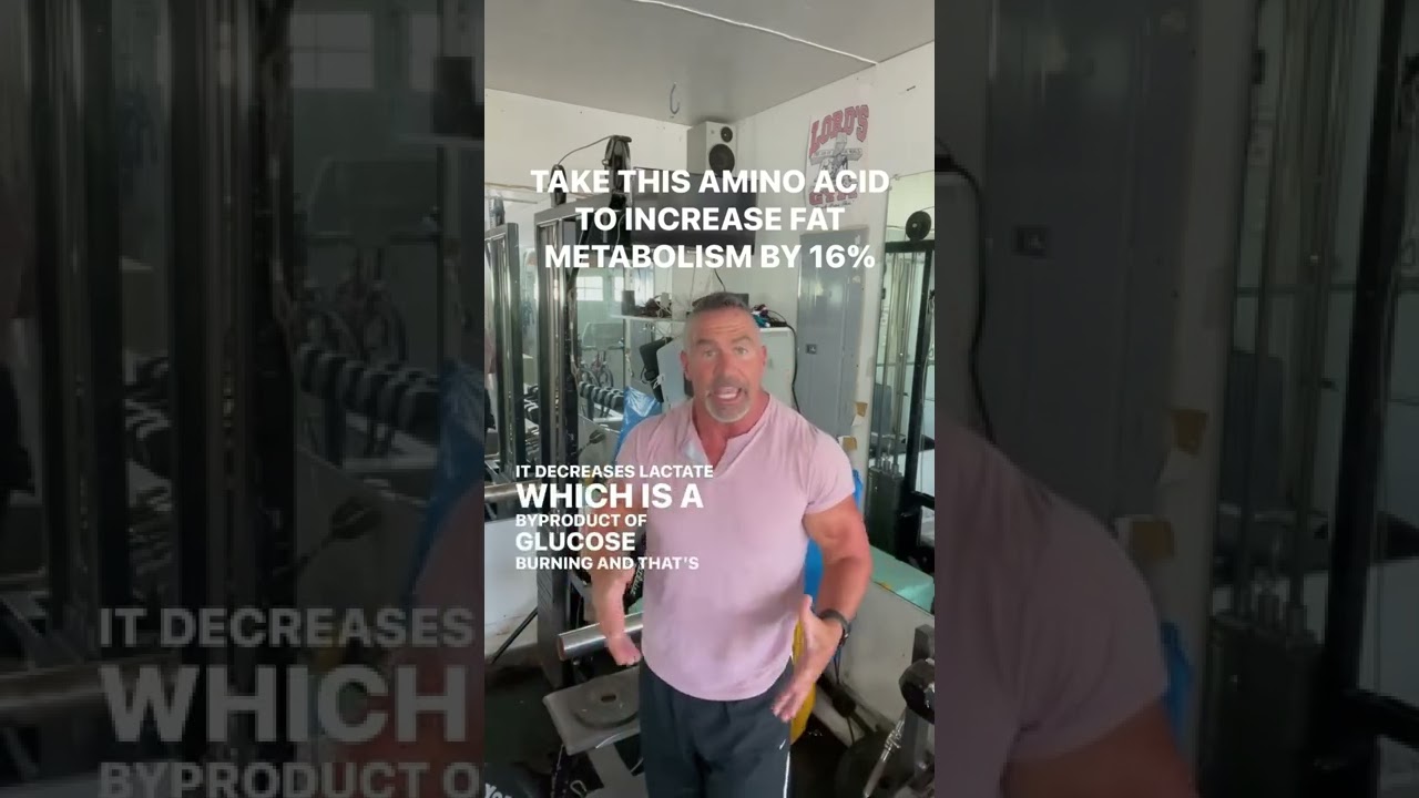 TAKE THIS AMINO ACID TO INCREASE YOUR FAT METABOLISM BY 16%