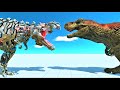 Cyber rex vs every strongest unit factions animal revolt battle simulator