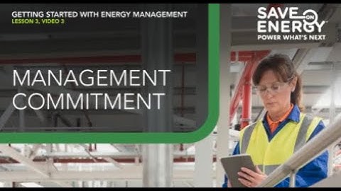 Getting Started with Energy Management Lesson Three: Management Commitment
